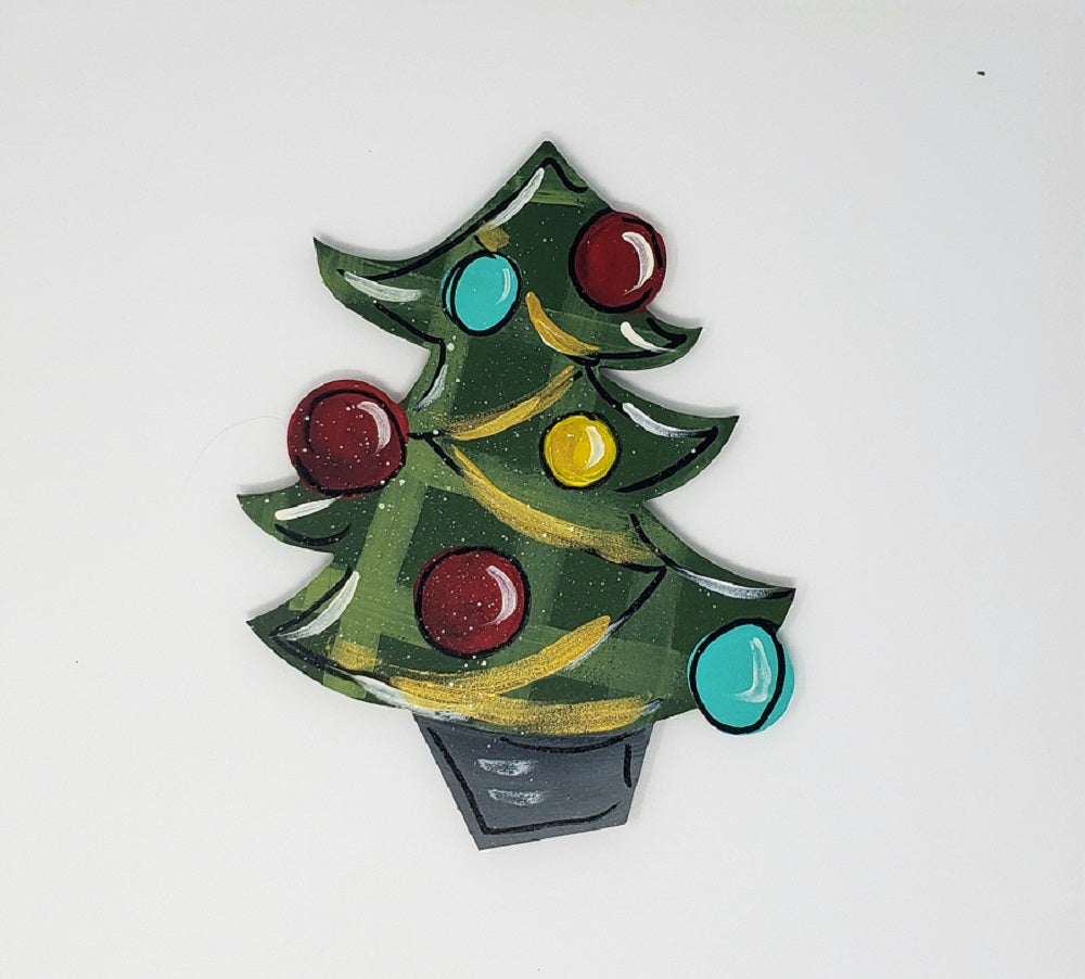 Basic Shape Tree MDF Cutout Silhouette Style 3 - Unfinished For DIY