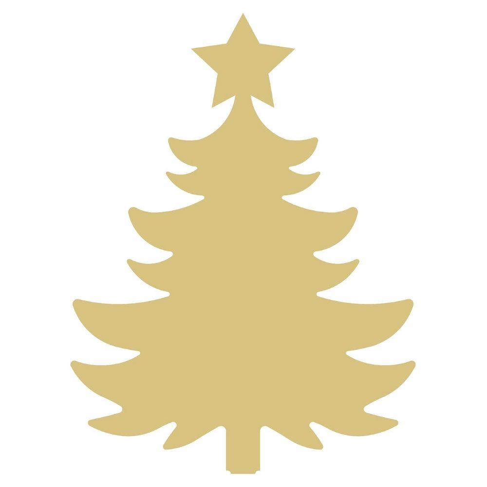 Basic Shape Christmas Tree MDF Cutout Holiday Decor - Unfinished For DIY