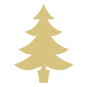 Basic Shape Tree MDF Cutout Evergreen Silhouette Style 8 - Unfinished For DIY