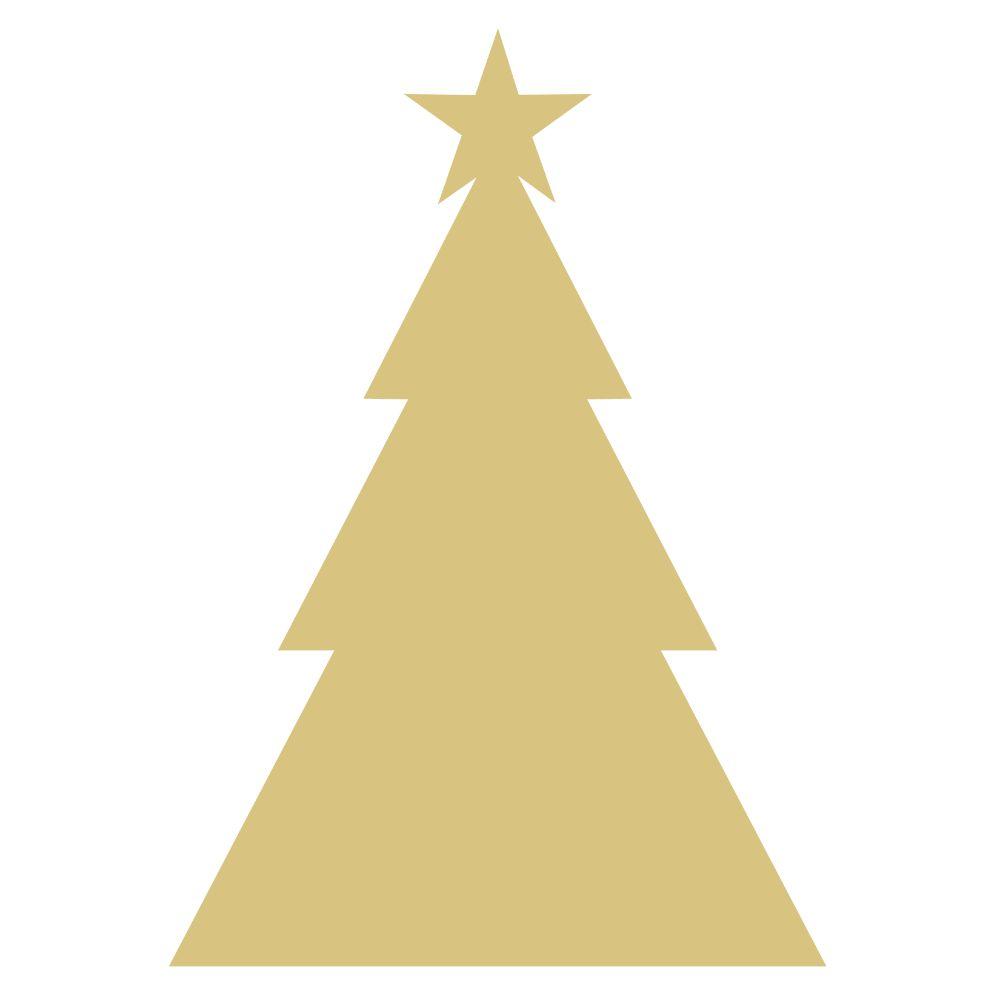Basic Shape Tree MDF Cutout Silhouette Style 9 - Unfinished For DIY