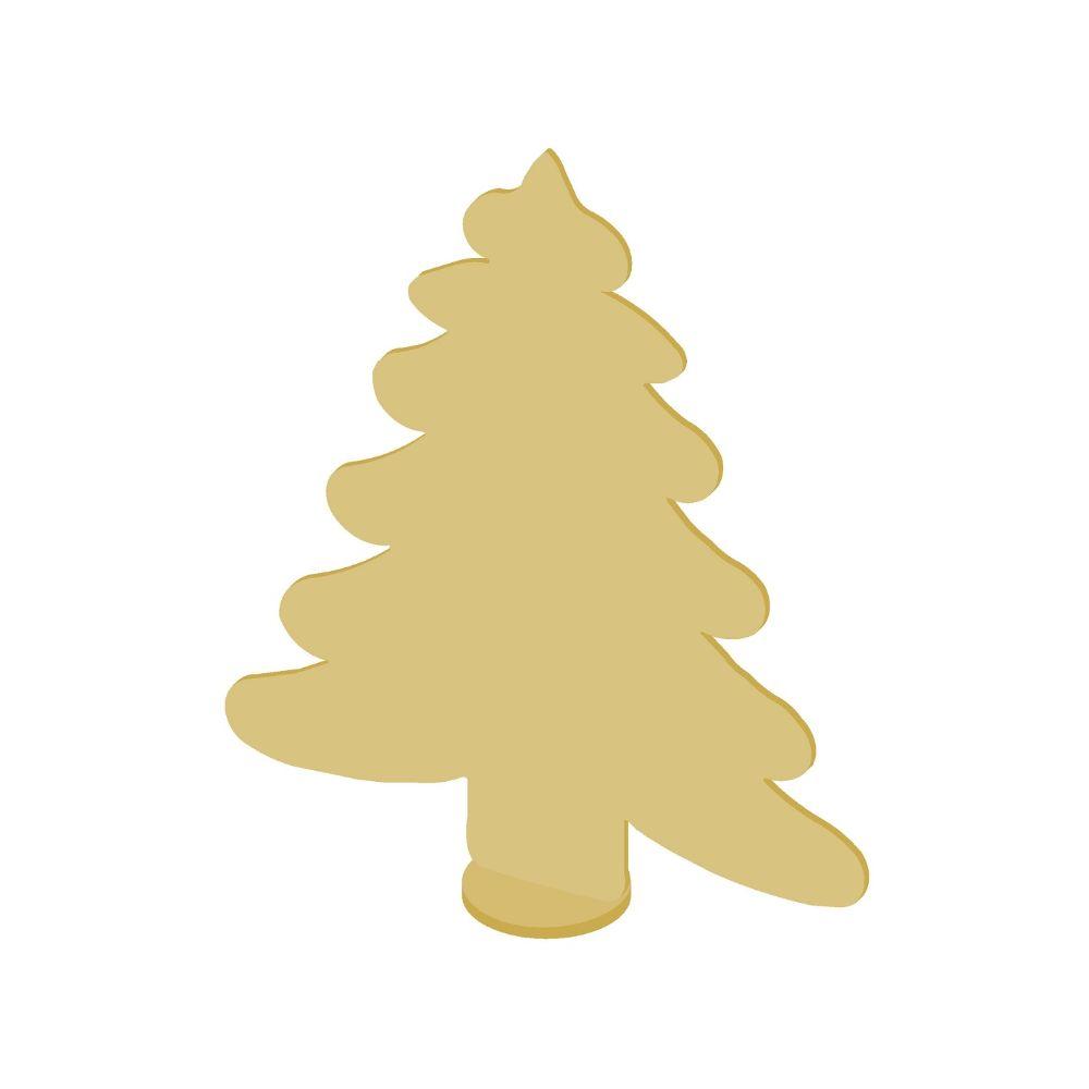Basic Shape Tree MDF Cutout Christmas Tree With Stand - Unfinished For DIY
