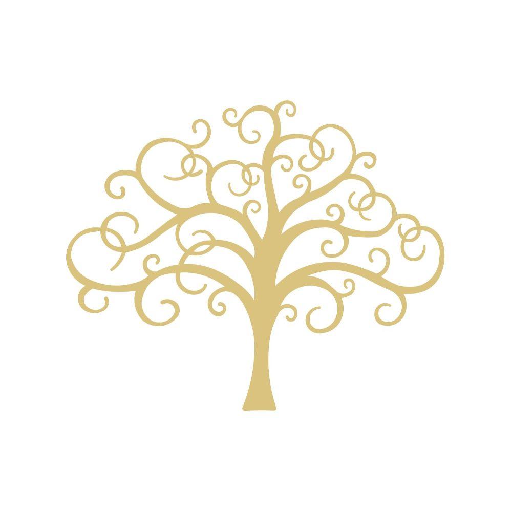 Basic Shape Tree Of Life Swirl MDF Cutout Silhouette - Unfinished For DIY