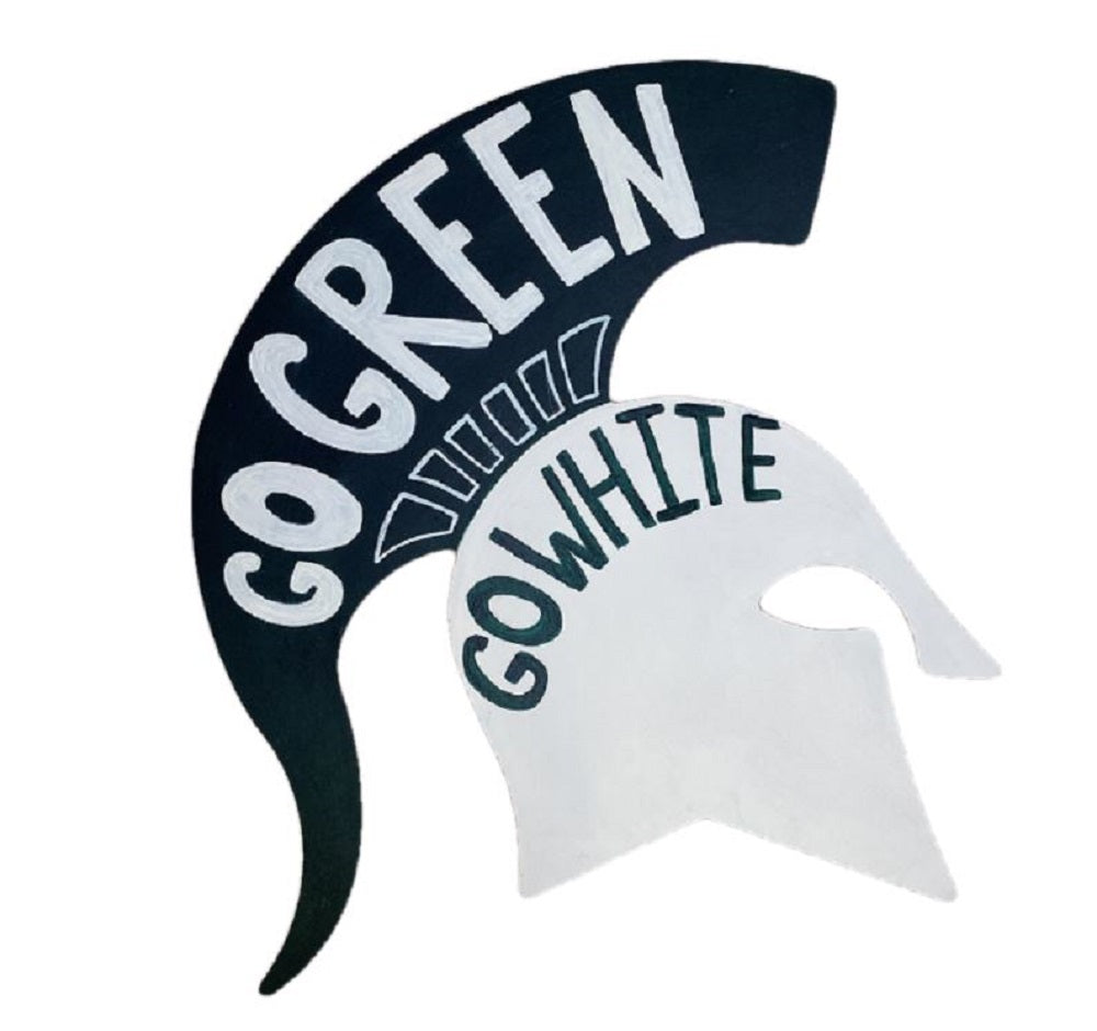 Basic Shape Trojan Helmet MDF Cutout Silhouette Style 2 - Unfinished For DIY