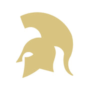 Basic Shape Trojan Helmet MDF Cutout Silhouette Style 2 - Unfinished For DIY
