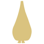 Basic Shape Teardrop MDF Cutout Silhouette With Feet - Unfinished For DIY