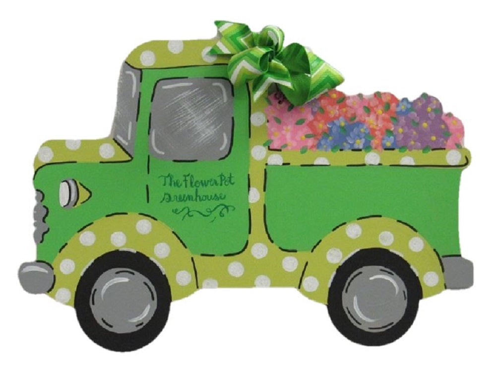 Basic Shape Truck MDF Cutout With Pumpkins - Unfinished For DIY