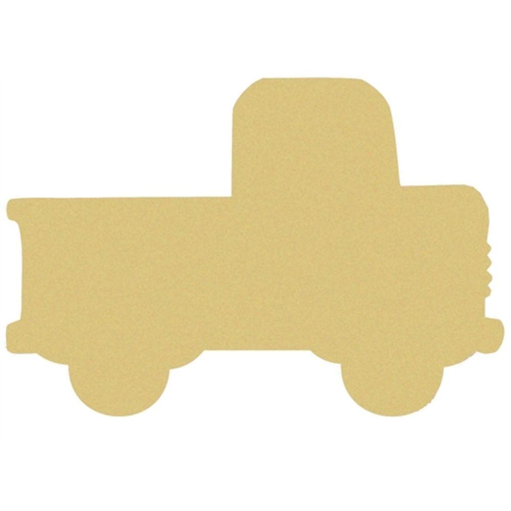 Basic Shape Truck MDF Cutout Silhouette Style 1 - Unfinished For DIY