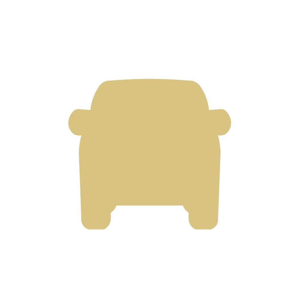 Basic Shape Truck MDF Cutout Silhouette Style 2 - Unfinished For DIY