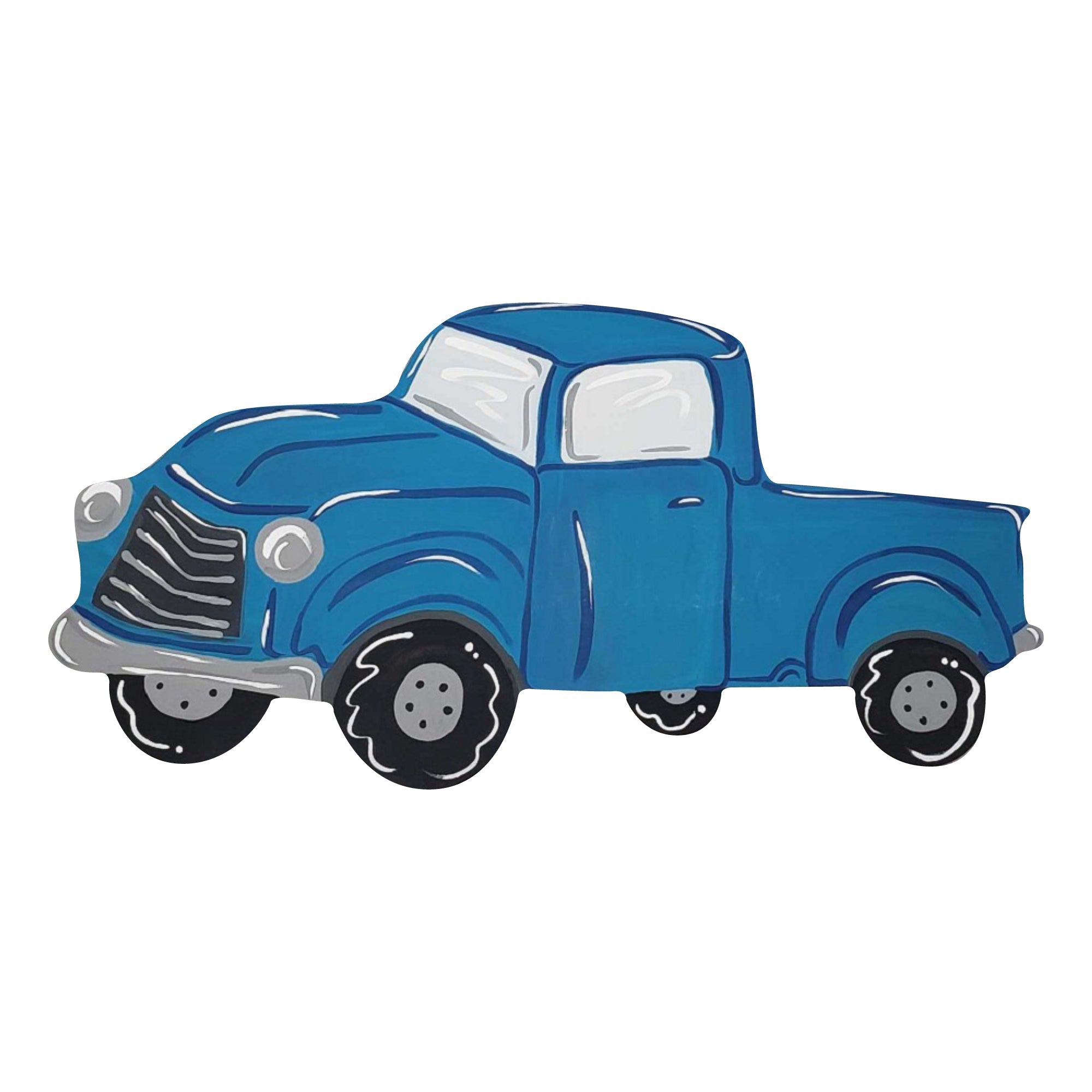Basic Shape Truck MDF Cutout Vintage Silhouette - Unfinished For DIY