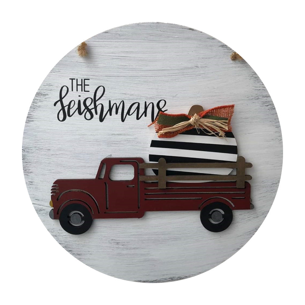 3D Interchangeable MDF Cutout Vintage Pickup Truck - Unfinished For DIY