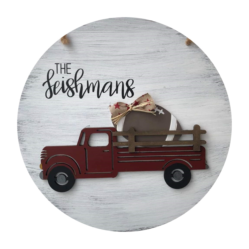 3D Interchangeable MDF Cutout Vintage Pickup Truck - Unfinished For DIY