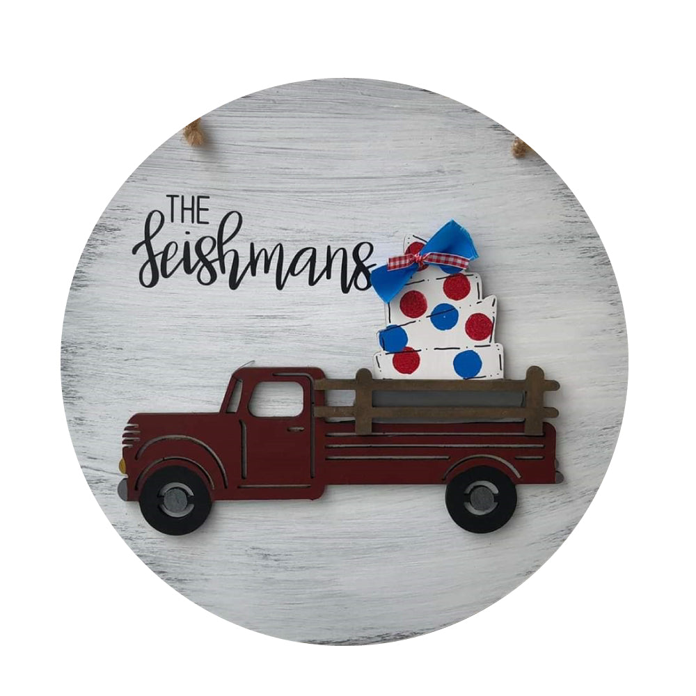 3D Interchangeable MDF Cutout Vintage Pickup Truck - Unfinished For DIY