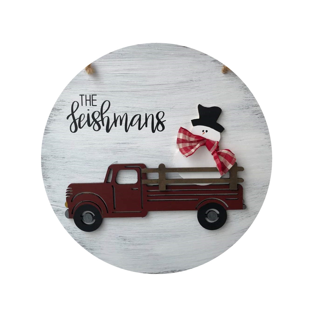 3D Interchangeable MDF Cutout Vintage Pickup Truck - Unfinished For DIY