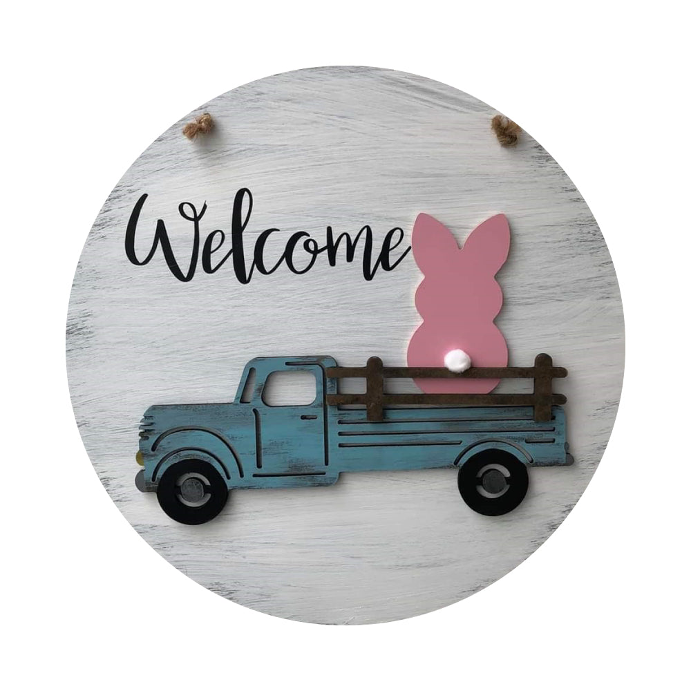 3D Interchangeable MDF Cutout Vintage Pickup Truck - Unfinished For DIY