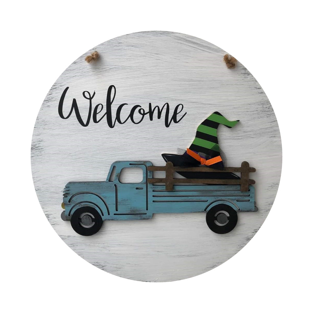 3D Interchangeable MDF Cutout Vintage Pickup Truck - Unfinished For DIY