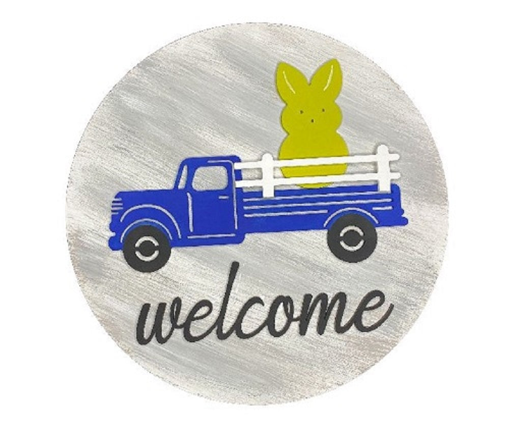 3D Interchangeable MDF Cutout Welcome Truck - Unfinished For DIY