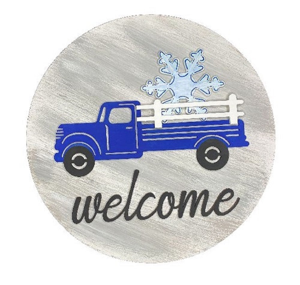 3D Interchangeable MDF Cutout Welcome Truck - Unfinished For DIY