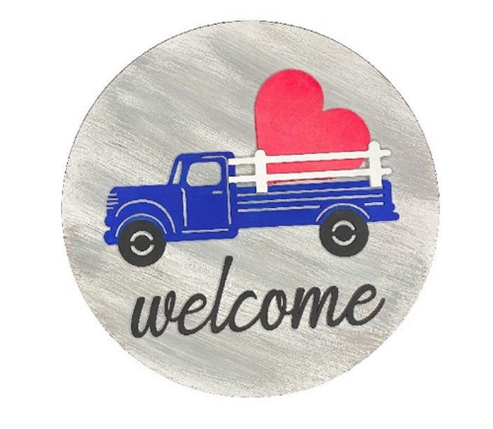 3D Interchangeable MDF Cutout Welcome Truck - Unfinished For DIY