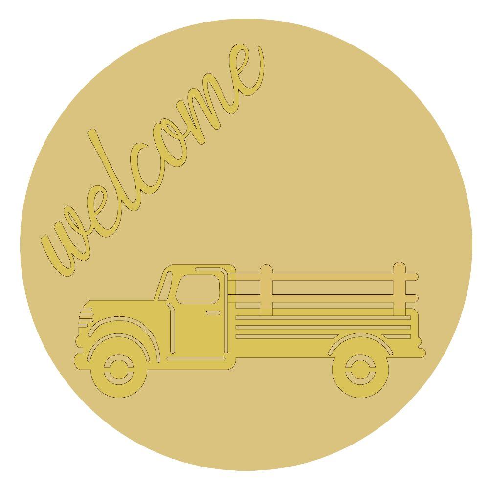3D Interchangeable MDF Cutout Welcome Truck - Unfinished For DIY
