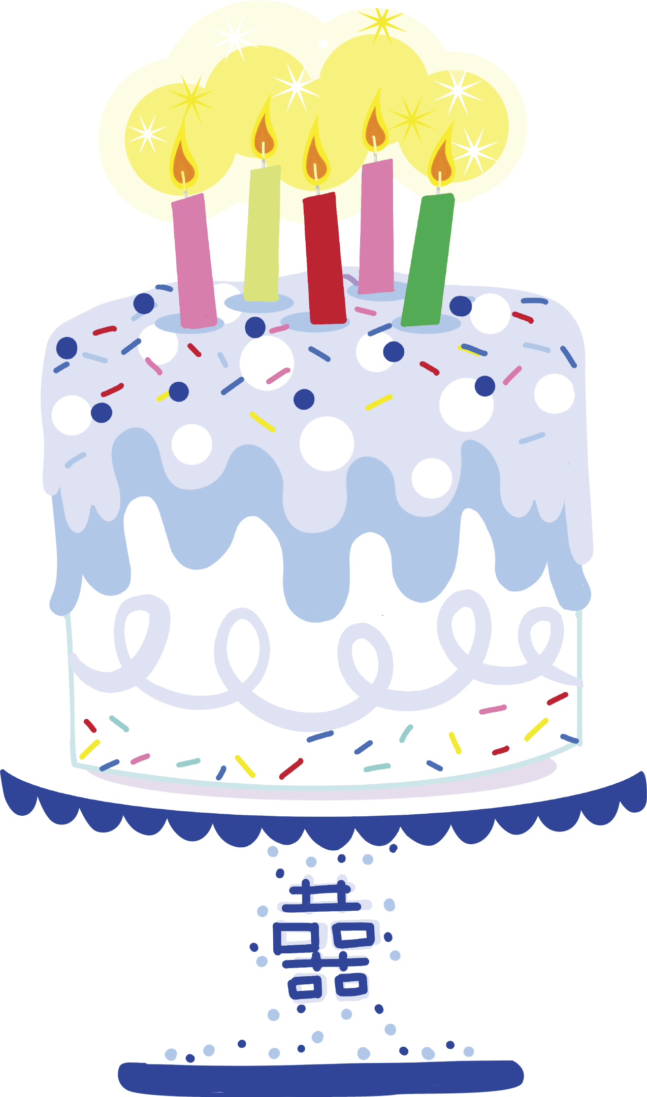 TOM TOM & CO CELEBRATION CAKE WITH CANDLES