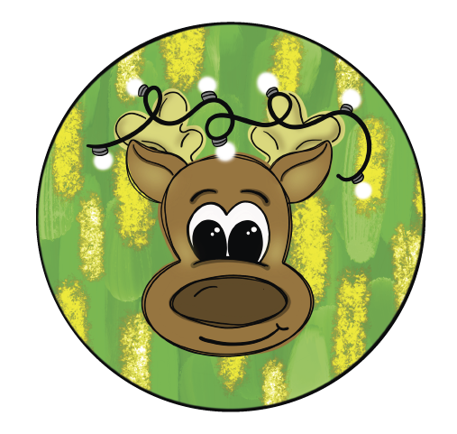 T&T SIGNS & DESIGNS REINDEER WITH LIGHTS ON ANTLERS