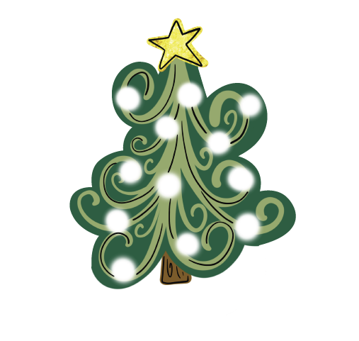 T&T SIGNS & DESIGNS TREE WITH WHITE LIGHTS