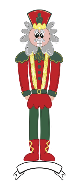 T&T SIGNS & DESIGNS RED AND GREEN NUTCRACKER