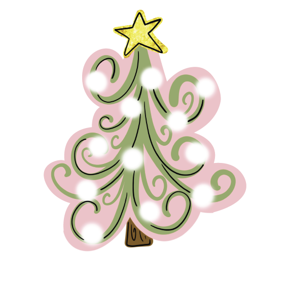 T&T SIGNS & DESIGNS PINK TREE WITH WHITE LIGHTS