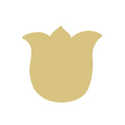 Basic Shape Tulip MDF Cutout Floral Silhouette - Unfinished For DIY