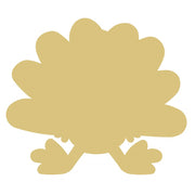 Basic Shape Turkey MDF Cutout Thanksgiving Silhouette Style 10 - Unfinished For DIY