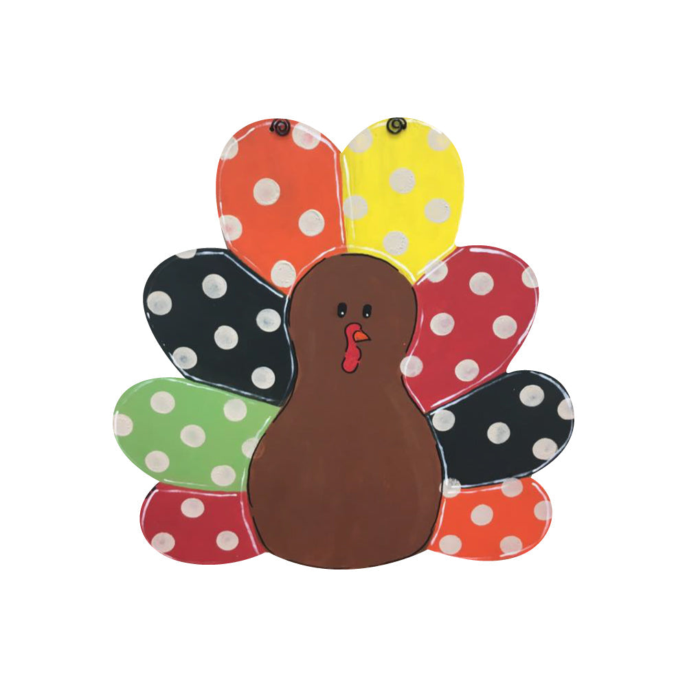 Basic Shape Turkey MDF Cutout With Feathers Silhouette - Unfinished For DIY