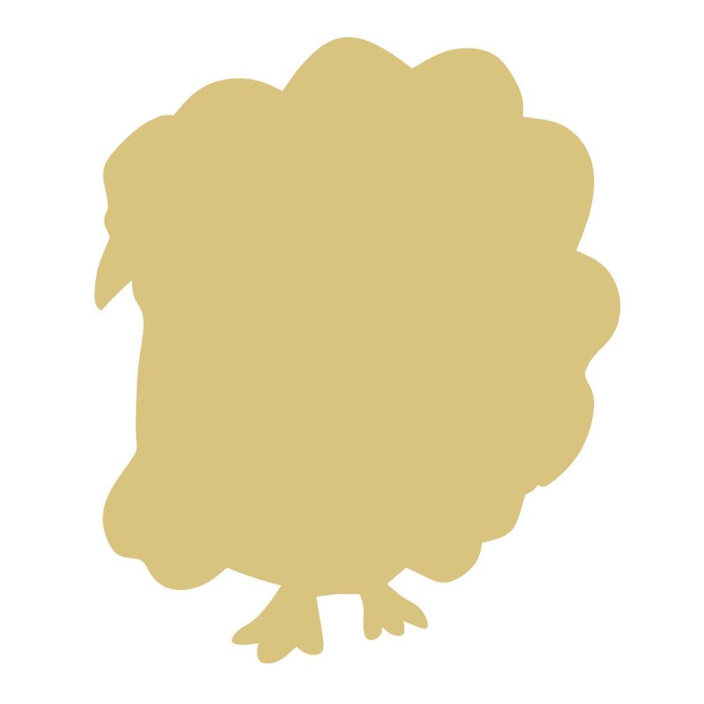 Basic Shape Turkey MDF Cutout Feathered Silhouette - Unfinished For DIY