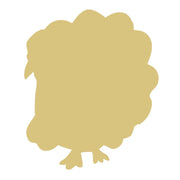 Basic Shape Turkey MDF Cutout Feathered Silhouette - Unfinished For DIY