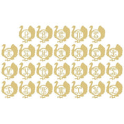 Basic Shape Turkey MDF Cutout Monogram Inside Ornate Circle - Unfinished For DIY