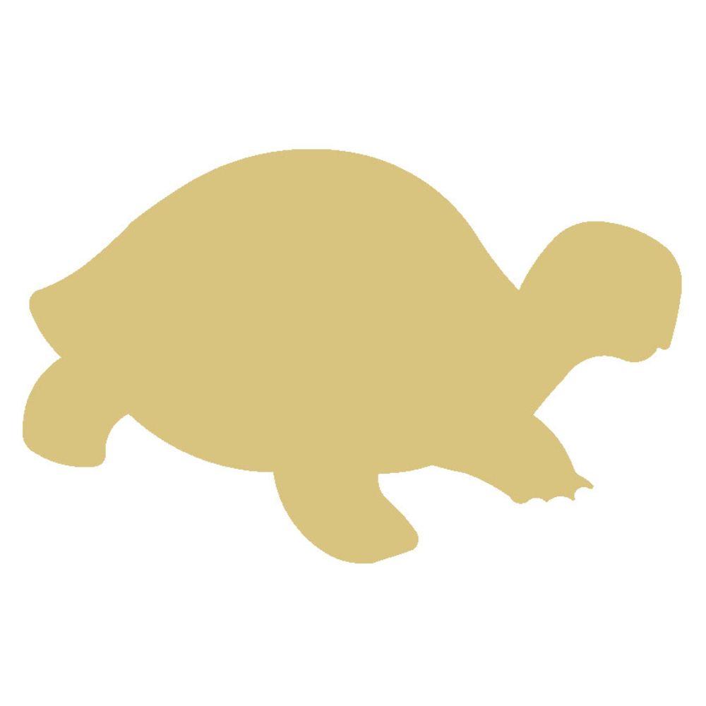 Basic Shape Turtle MDF Cutout Silhouette Style 2 - Unfinished For DIY