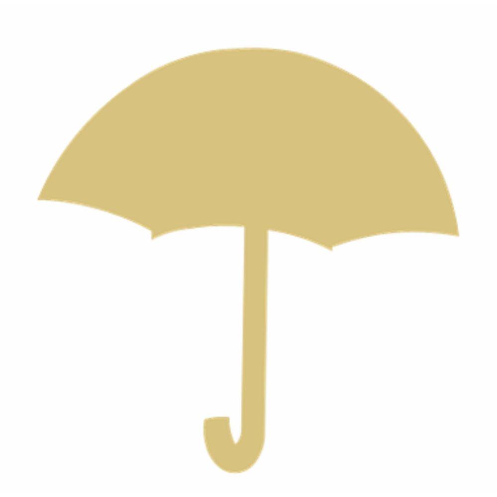 Basic Shape Umbrella MDF Cutout Silhouette Style 2 - Unfinished For DIY