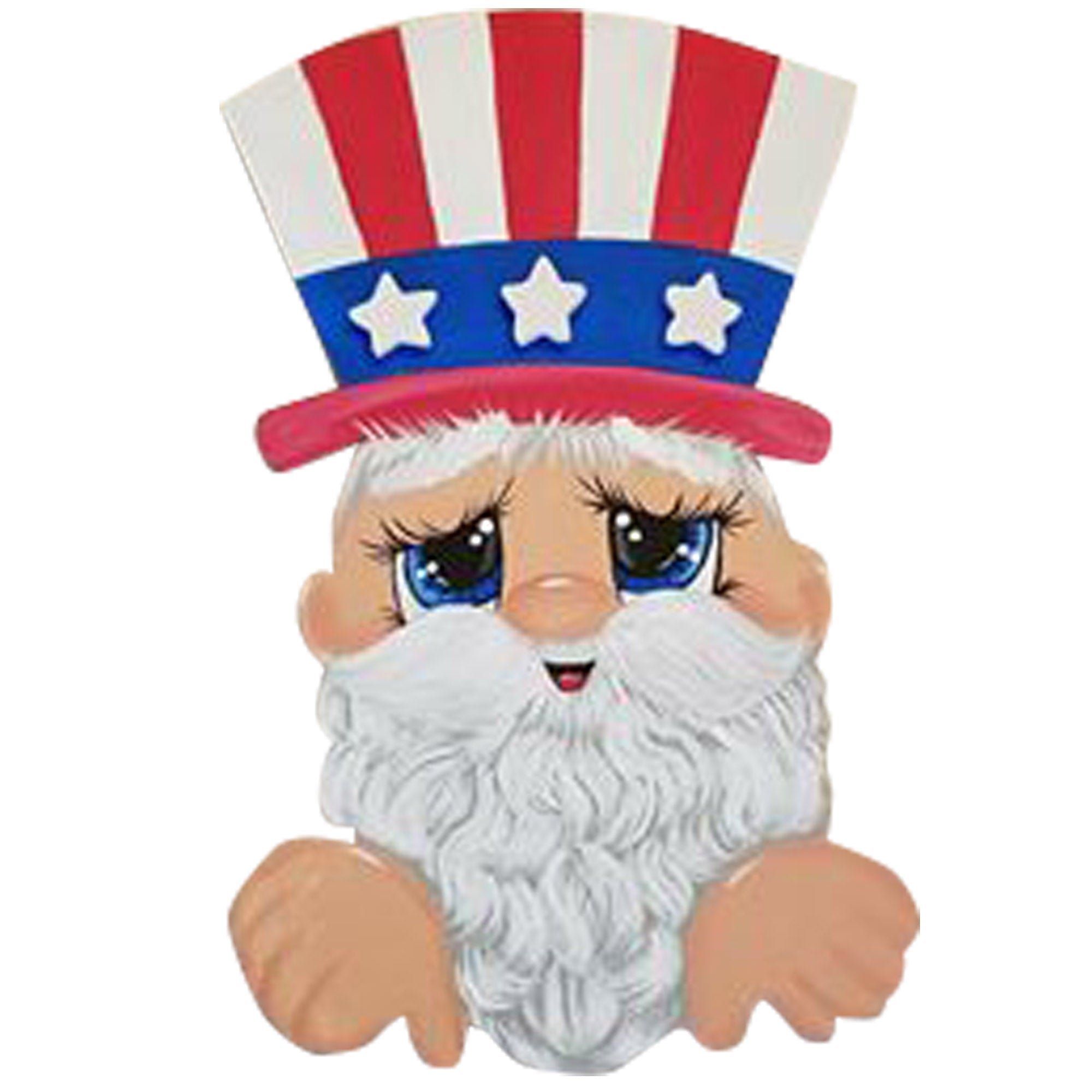 Basic Shape Top Hat MDF Cutout Uncle Sam Silhouette - Unfinished For DIY