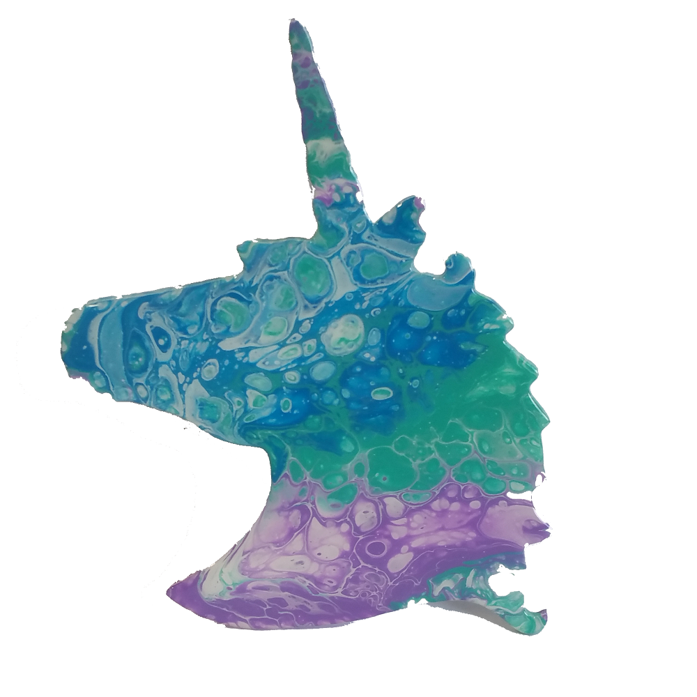 Basic Shape Unicorn Head MDF Cutout Silhouette Style 1 - Unfinished For DIY