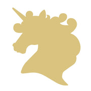 Basic Shape Unicorn Head MDF Cutout Whimsical Fantasy Decor - Unfinished For DIY