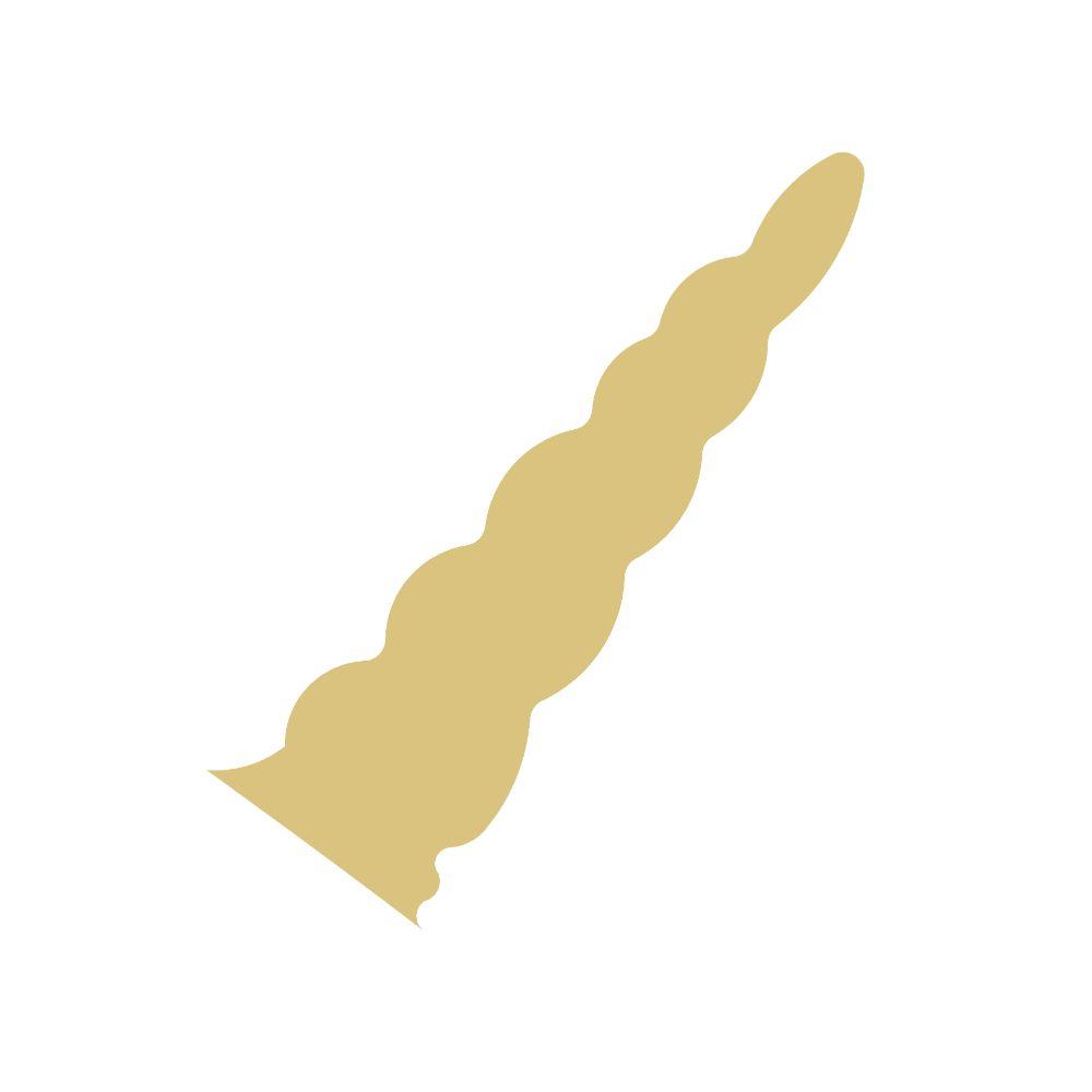 Basic Shape Unicorn Horn MDF Cutout Silhouette - Unfinished For DIY