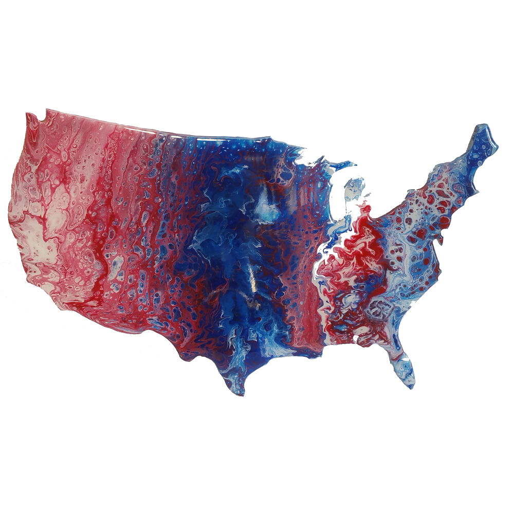 Basic Shape United States MDF Cutout Map Silhouette - Unfinished For DIY