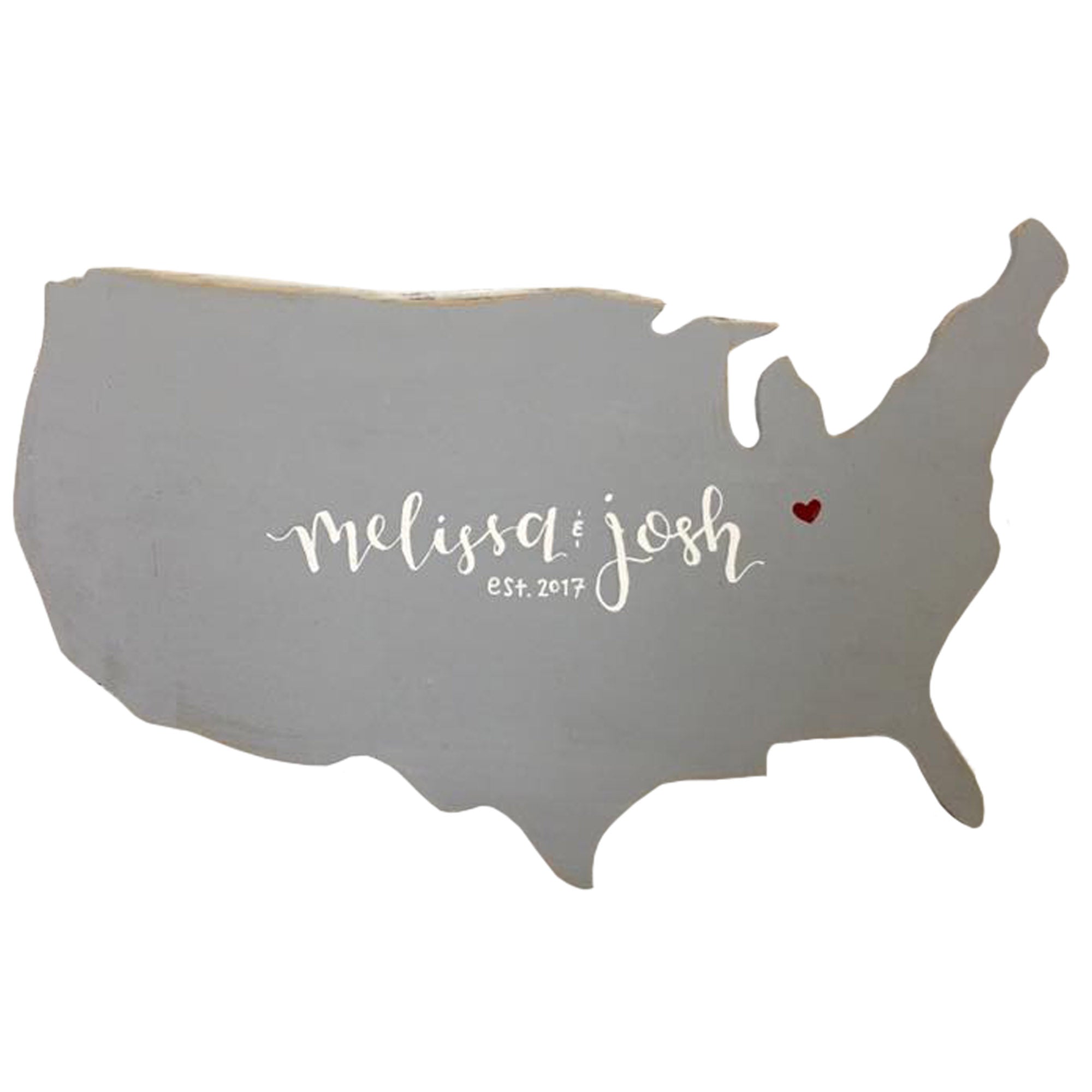 Basic Shape United States MDF Cutout Map Silhouette - Unfinished For DIY