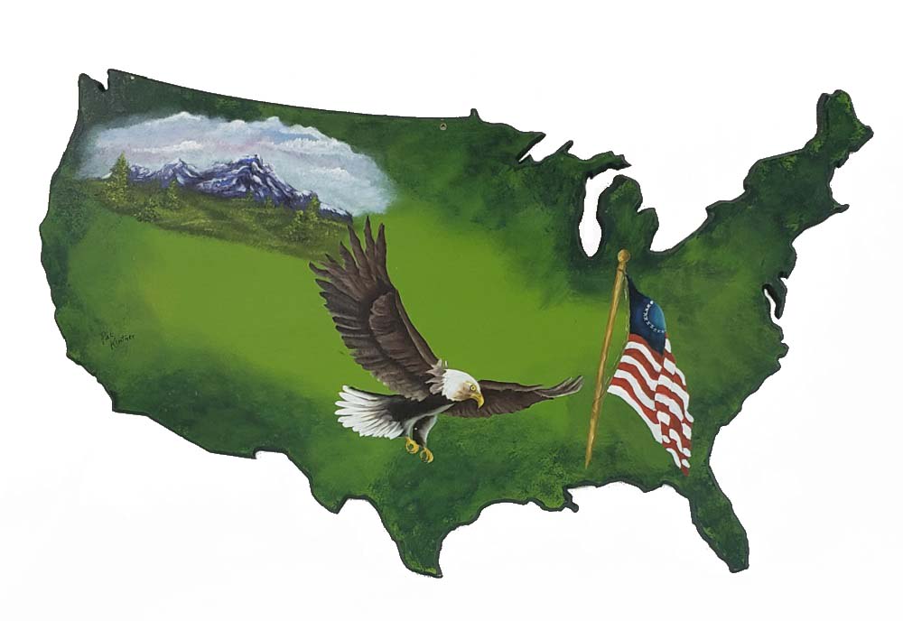 Basic Shape United States MDF Cutout Map Silhouette - Unfinished For DIY
