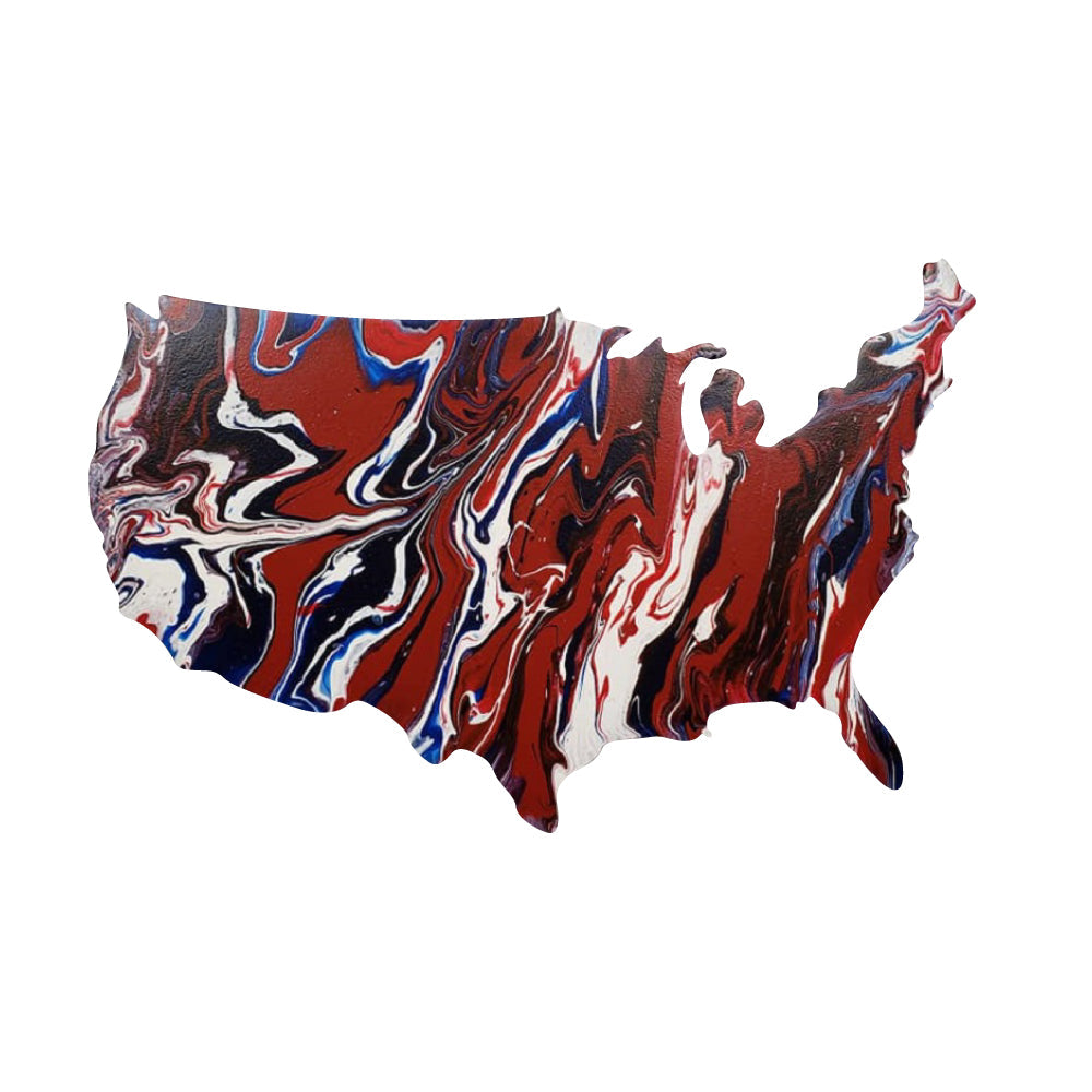 Basic Shape United States MDF Cutout Map Silhouette - Unfinished For DIY