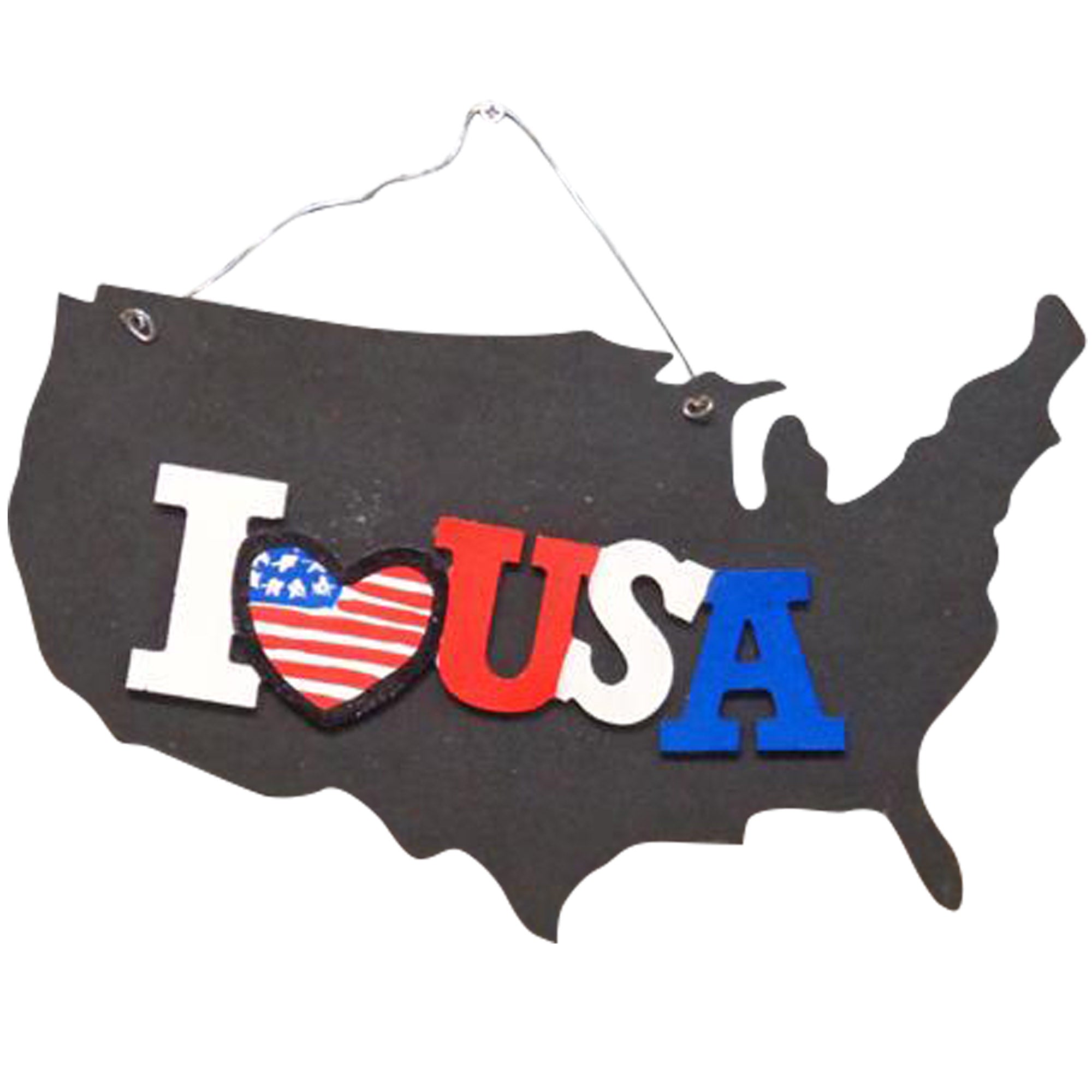 Basic Shape Heart MDF Cutout I Heart USA - Unfinished For DIY