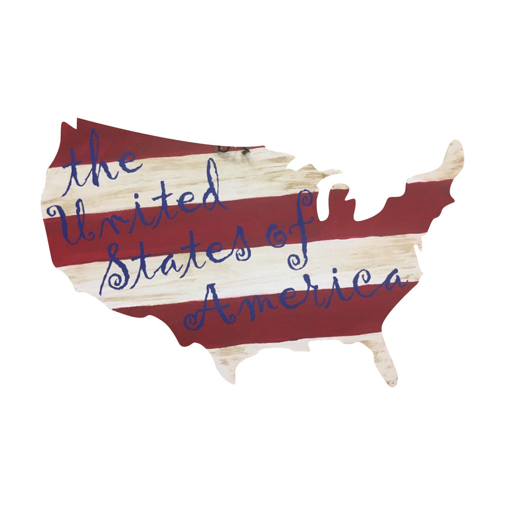 Basic Shape United States MDF Cutout Map Silhouette - Unfinished For DIY