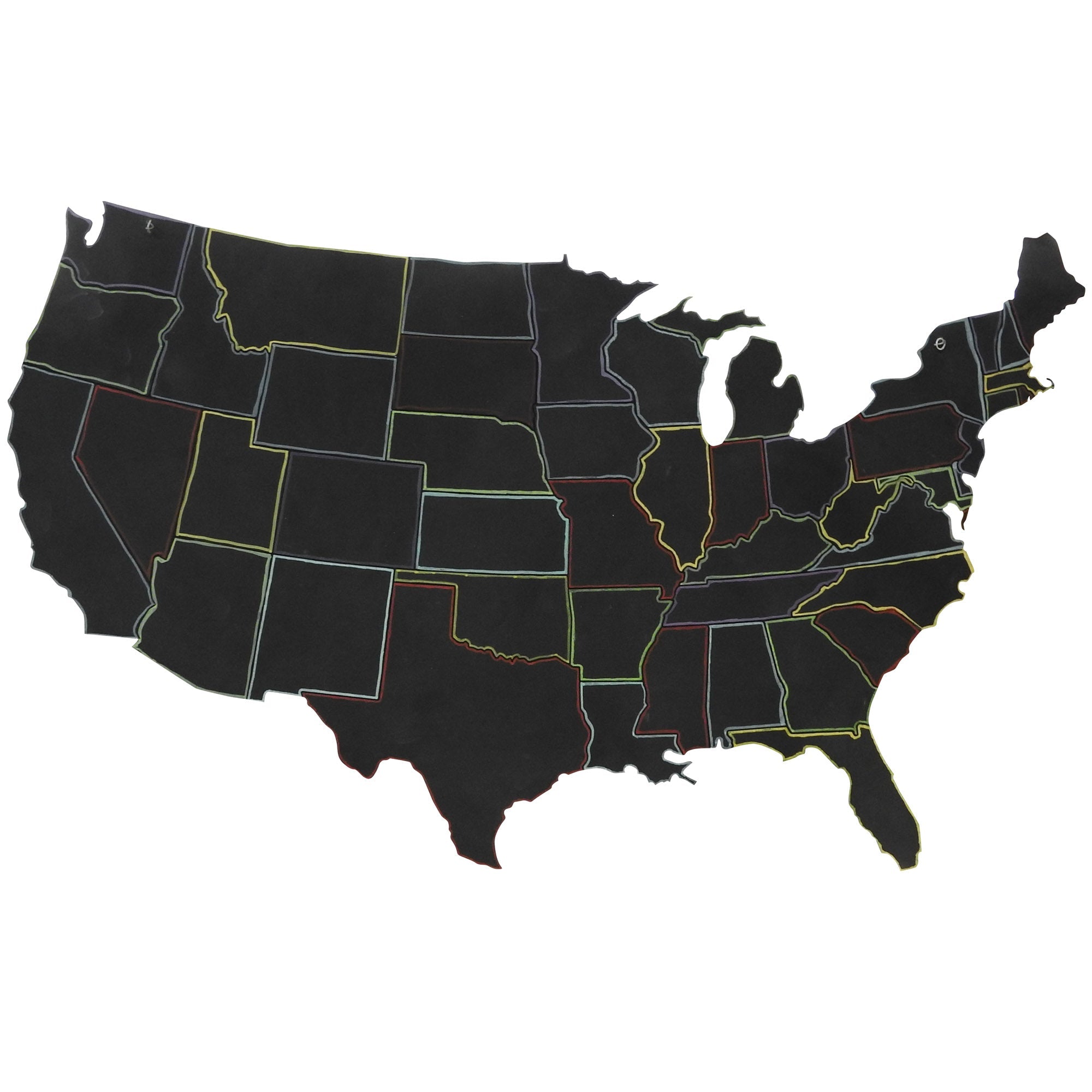 Basic Shape United States Map MDF Cutout Silhouette - Unfinished For DIY