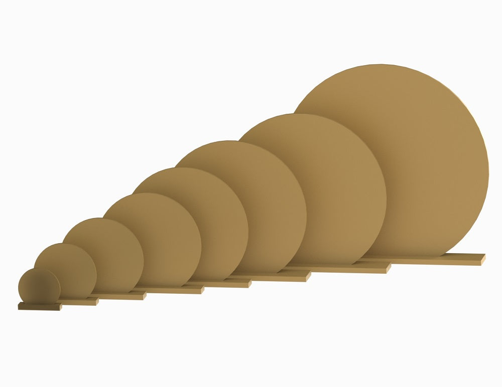 Basic Shape Circle MDF Cutout Tiered Disc Display - Unfinished For DIY