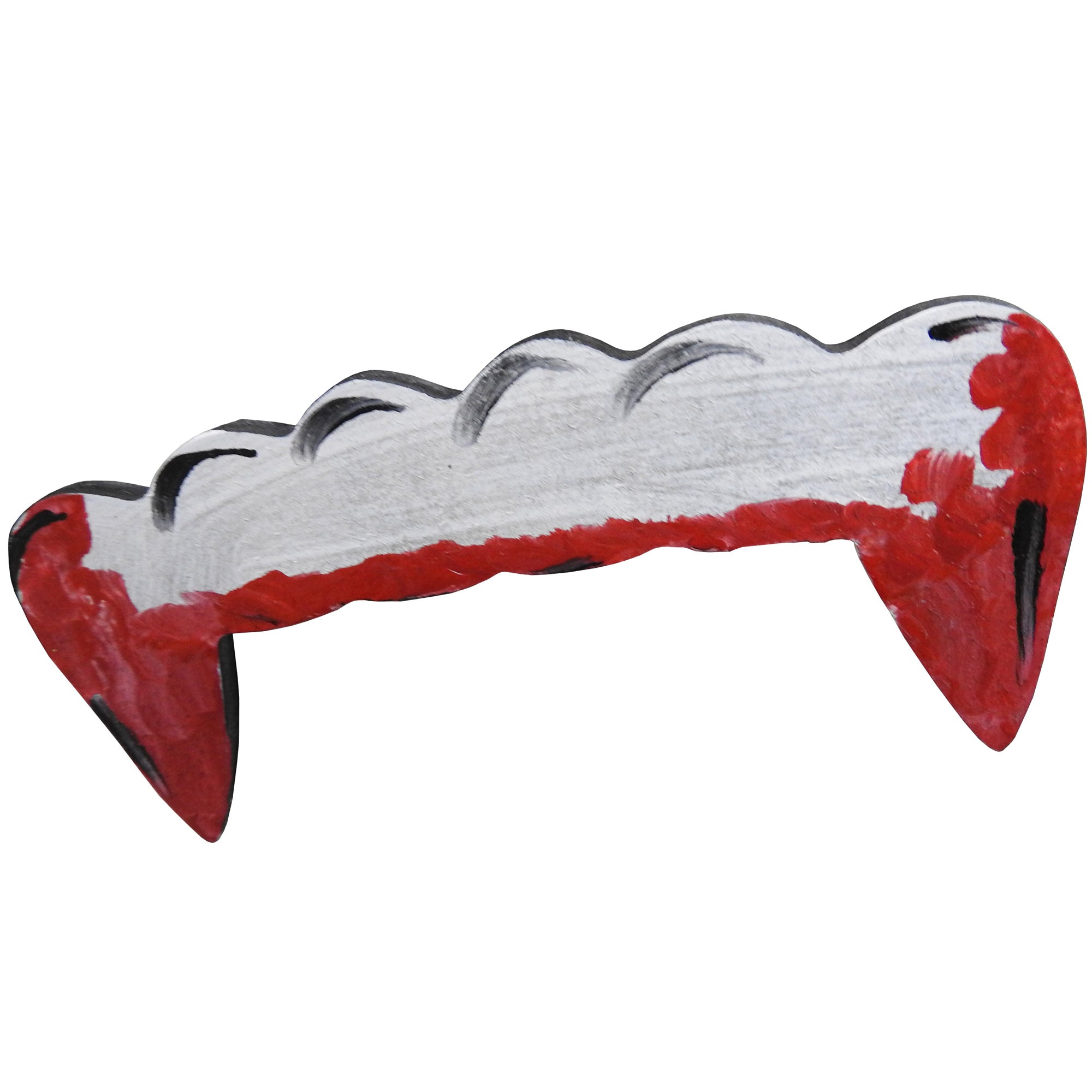 Basic Shape Vampire Fangs MDF Cutout Silhouette - Unfinished For DIY