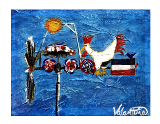 VALENTINE FINE ART CHICKEN WEATHERVANE